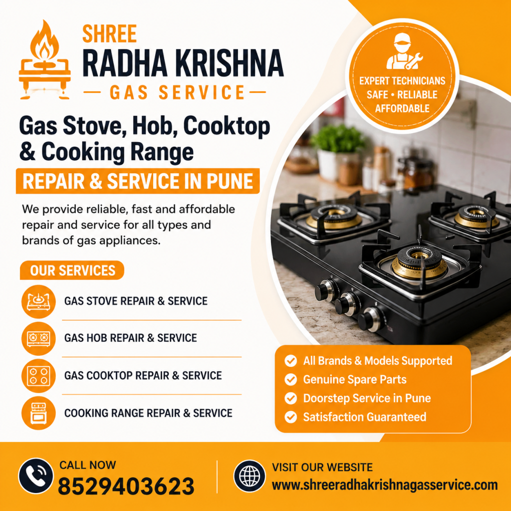 Gas Stove, Gas Hob, Gas Cooktop, Gas Cooking Range Repair and Service Near Me in Pune